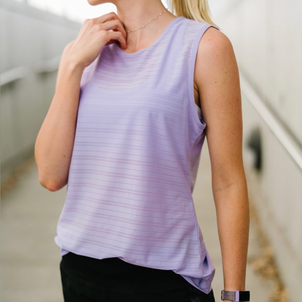 ZYIA Lavender Luxe Muscle Tank Large NWT 910